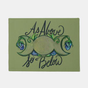As Above so below pagan triple Moon Art            Doormat