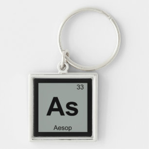 As - Aesop Fables Chemistry Periodic Table Symbol Keychain