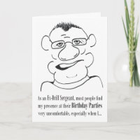 As an Ex-Drill Sergeant - Birthday Card