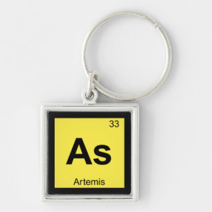 As - Artemis Goddess Chemistry Periodic Table Keychain