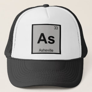As - Asheville North Carolina Chemistry Symbol Trucker Hat