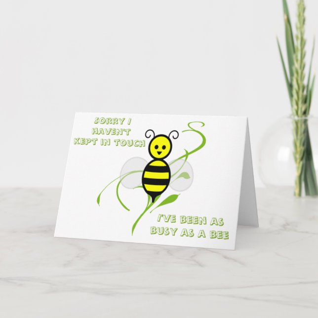 As Busy As A Bee Card (Front)