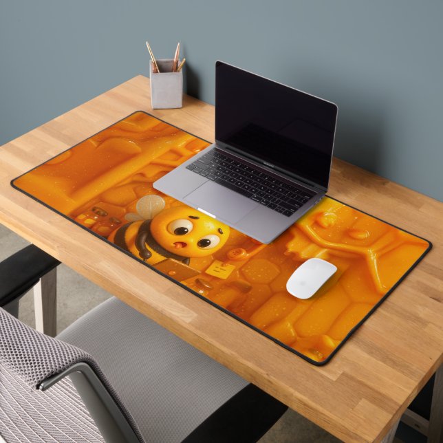 As busy as a bee – oversized cute bee desk setup (Bureau 2)