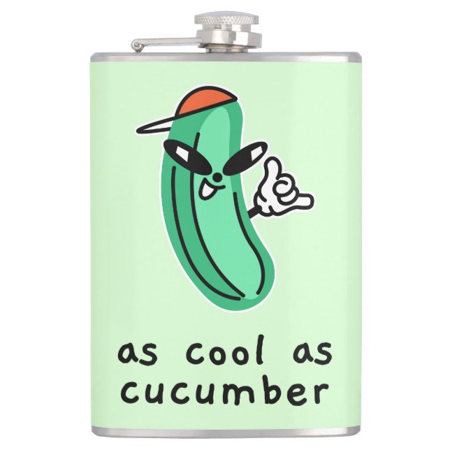 As Cool As Cucumber – Flask (Front)