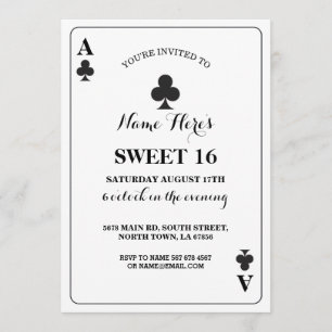 As d'anniversaire de Vegas de carte de jeu de