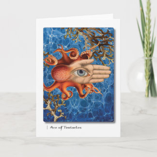 As de carte de voeux de tarot de tentacules