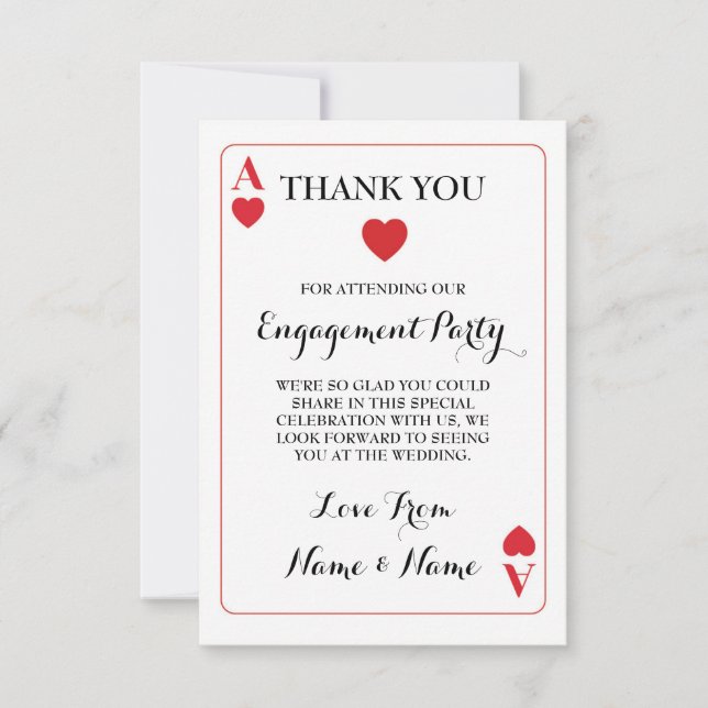 As de cartes de jeu de Merci des coeurs rouges (Devant)