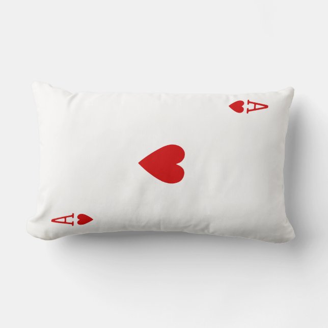 As de coussin de carte de jeu de coeurs (dos de (Recto)
