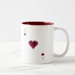 As de tasse de café de coeurs