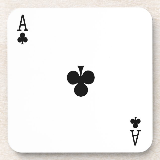 As de trèfle des dessous de verre de jeu de carte (Devant)
