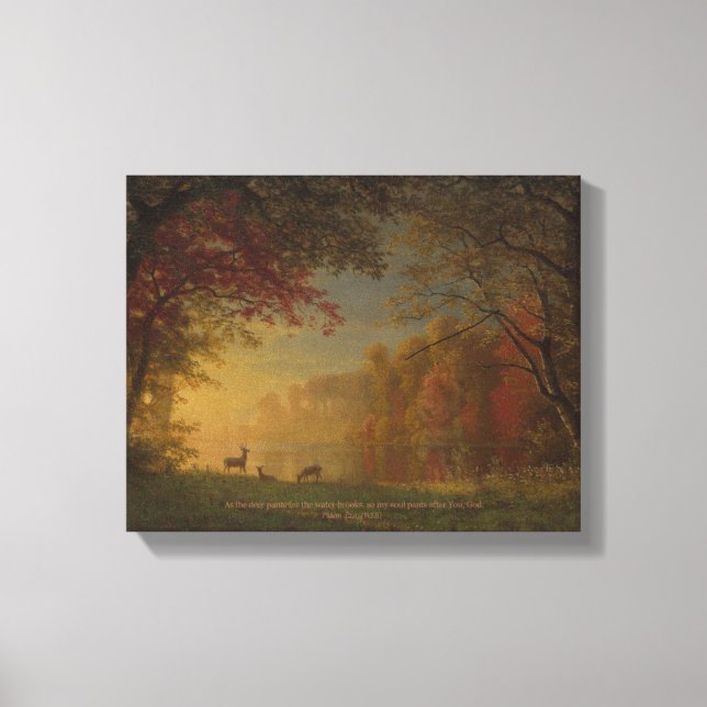 "As Deer Pant for Water" Art Canvas Print (Front)