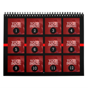 As Easy as 1 to 12 Your Own Red Line Photo Calendar