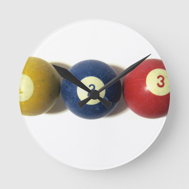 As Easy As, One, Two, or Three Round Clock (Front)