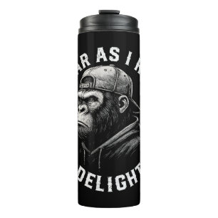 As Far As I Know I'm Delightful Funny Monkey Thermal Tumbler