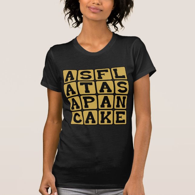 As Flat As A Pancake, Breakfast Simile T-Shirt (Front)