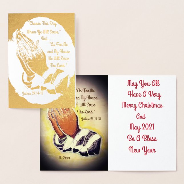 "As For Me and My House Foil Card (Display)