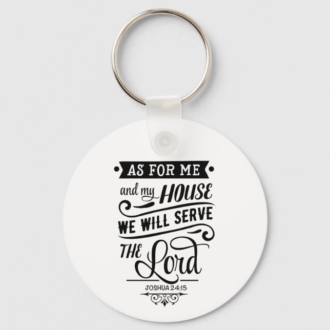 As For Me And My House Keychain (Front)