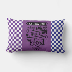 As for Me and My House Purple Reversible Pillow