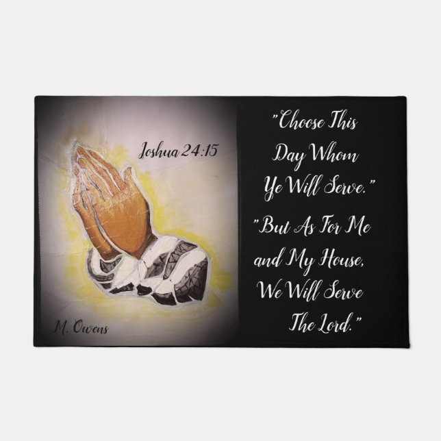 "As For Me And My House" Rug or Doormat (Front)