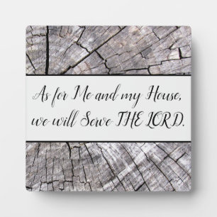 As For Me And My House Tabletop Plaque With Easel