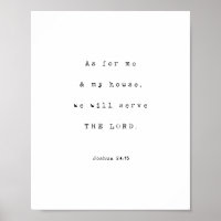 As for me and my house, THE LORD, Joshua Verse