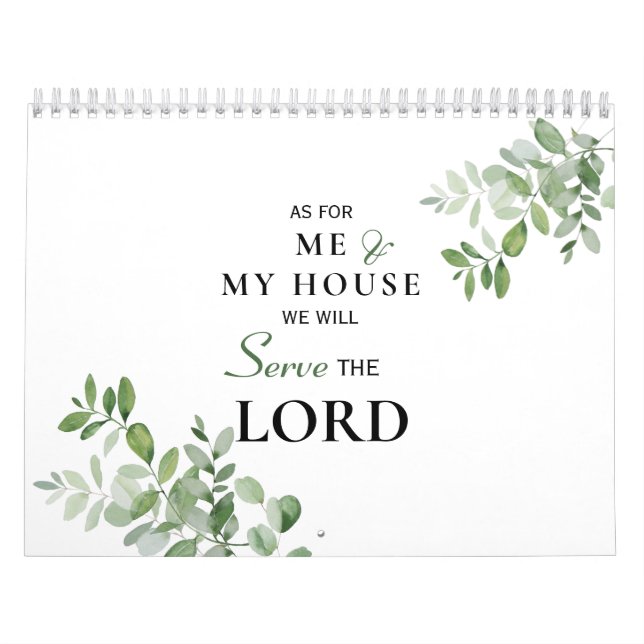 As for Me and My House We will Serve Lord Photo Calendar (Cover)