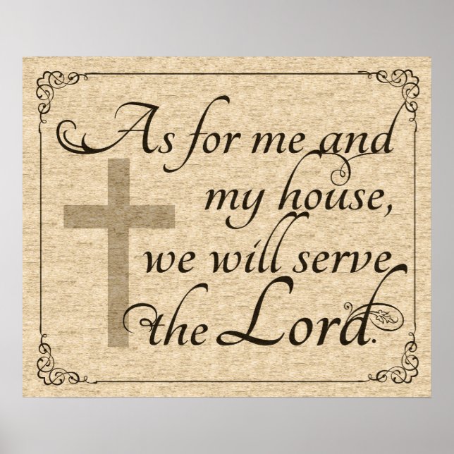 As For Me and My House We Will Serve the Lord Poster (Front)