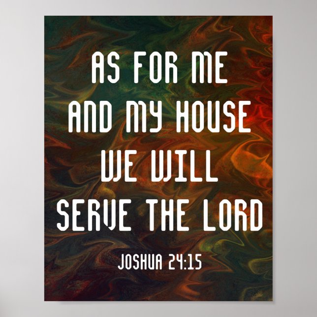 AS FOR ME AND MY HOUSE WE WILL SERVE THE LORD POSTER (Front)