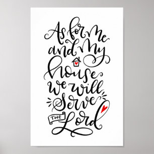 As for me and my house we will serve the Lord Poster
