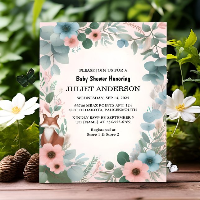 As Fun Wild Mother To Be Wood Woodland Baby Shower Invitation (Creator Uploaded)