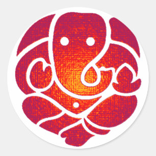 AS GANESH SHOWS CLASSIC ROUND STICKER