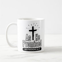As He Promised Deuteronomy Minimalist Bible Verse