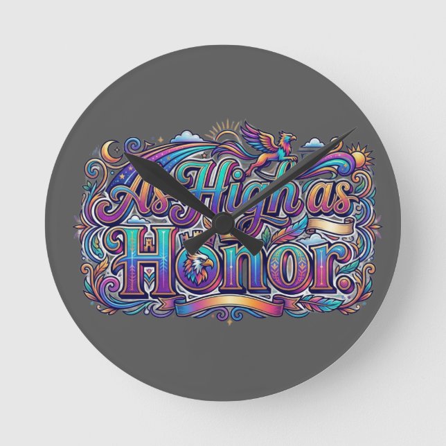 As High as Honour, t-shirt  Round Clock (Front)