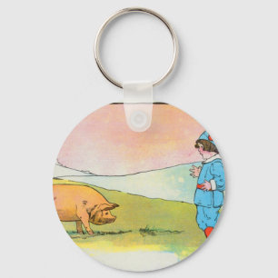 As I went to Bonner, I met a pig Keychain