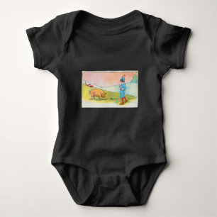 As I Went to Bonner I Met a Pig - Nursery Rhyme Baby Bodysuit