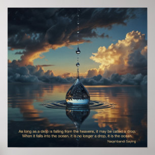 As long as a drop is falling from the heavens...  poster