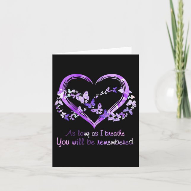 As Long As I Breathe You Will Be Remembered Butter Card (Front)