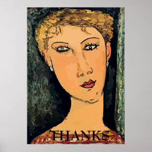 As Margret, Woman Abstract, add text Poster
