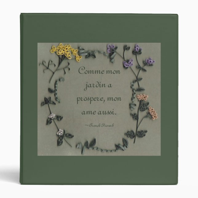 As My Garden Flourished (French)1" Binder (Front)