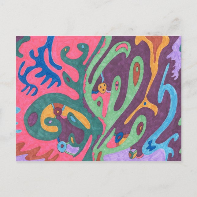"As One" Abstract Art Postcard (Front)