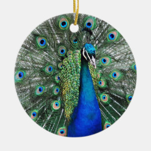 As Proud as a Peacock Ceramic Ornament