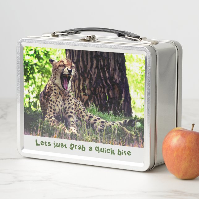 As quick as a Cheetah Metal Lunch Box (In Situ)