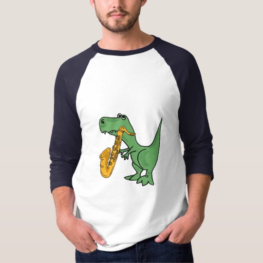 AS- Saxophone Playing T-Rex Dinosaur Shirt