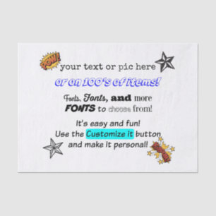 As seen on Shark Tank- Your own signature tissue Paper