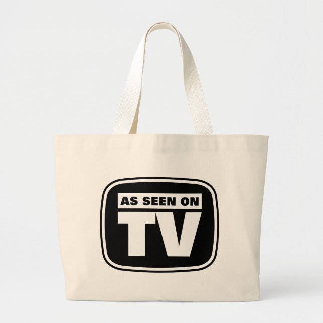 As Seen on TV - Black and White Large Tote Bag (Front)