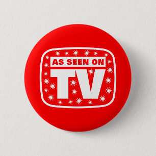 As Seen on TV - CH 2 With Snow Stars Inch Round Button