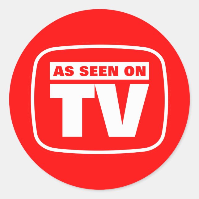 As Seen on TV Classic Round Sticker (Front)