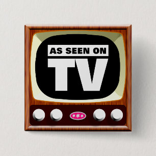 As Seen on TV - Retro TV 2 Inch Square Button