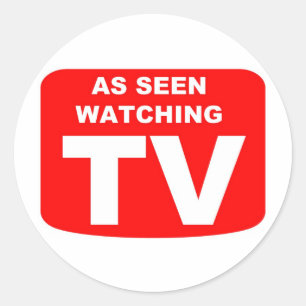 As Seen Watching TV Classic Round Sticker