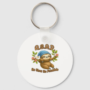 As Slow As Possible - Cute Sloth ASAP Classic T-Sh Keychain